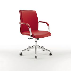 contemporary office chair / on casters / with armrests / star base