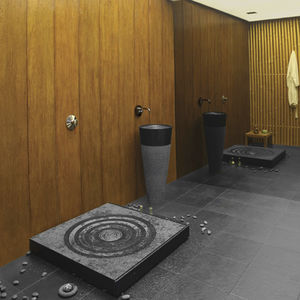 square shower base / natural stone / extra-flat