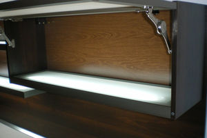 wall-mounted shelf / contemporary / stainless steel / illuminated