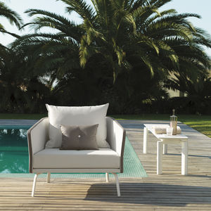 contemporary armchair / Textilene® / aluminum / garden