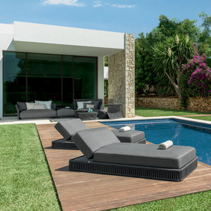 contemporary sun lounger / fabric / metal / adjustable backrest