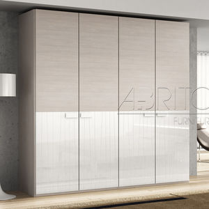 contemporary wardrobe / melamine / with hinged door