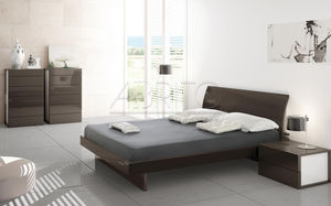 double bed / contemporary / lacquered wood