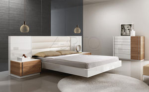 floating bed / double / contemporary / with headboard