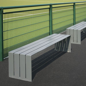 public bench / contemporary / stainless steel / galvanized steel