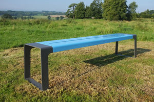 public bench / contemporary / galvanized steel