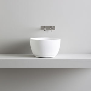 countertop washbasin / round / composite / contemporary