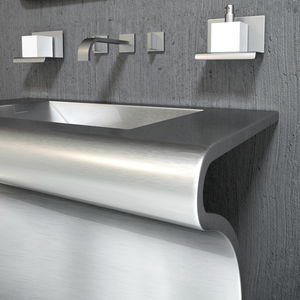 free-standing washbasin / other shapes / steel / original design