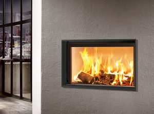 contemporary fireplace surround / steel / 1-sided