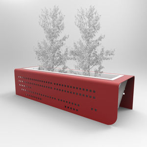metal planter / square / rectangular / modular