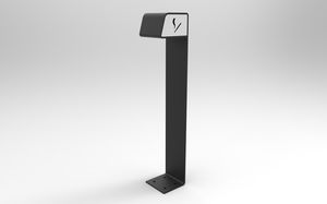 pedestal ashtray / galvanized steel / for outdoor use / for public spaces