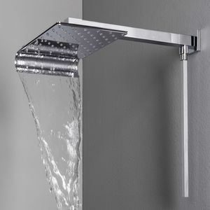 wall-mounted shower head / rectangular / rain / waterfall