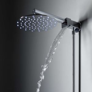 wall-mounted shower head / round / rain / waterfall