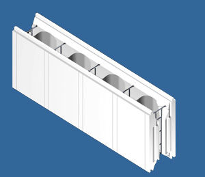 polystyrene formwork block / for walls / insulating