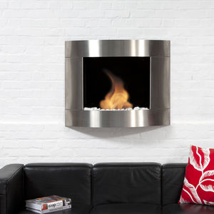 bioethanol fireplace / contemporary / open hearth / wall-mounted