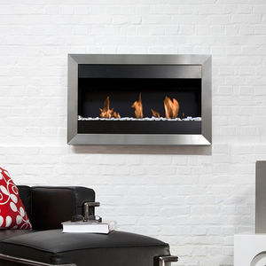 bioethanol fireplace / contemporary / open hearth / wall-mounted
