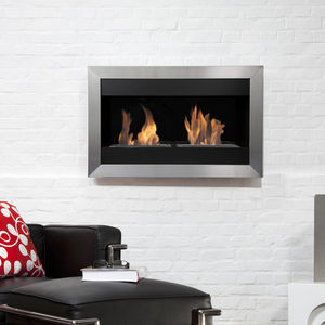 bioethanol fireplace / contemporary / open hearth / wall-mounted