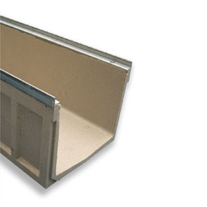parking lot drainage channel / for airports / polymer concrete / with grating