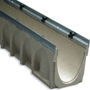 public space drainage channel / polymer / concrete / sloped