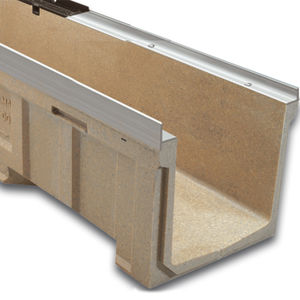 public space drainage channel / polymer concrete / polymer / with grating