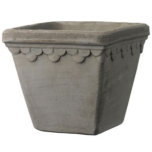 terracotta garden pot / conical / square
