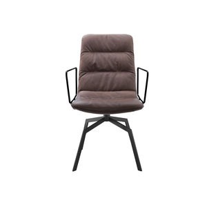 contemporary visitor chair / with armrests / metal
