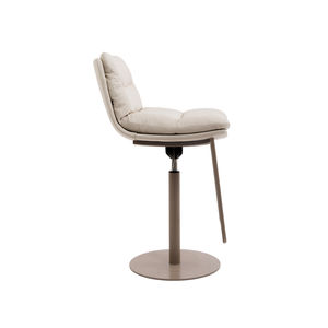 contemporary bar stool / leather / commercial / with footrest