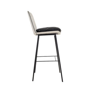 contemporary bar stool / leather / commercial / upholstered