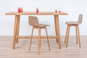 high bar table / contemporary / wooden / solid wood