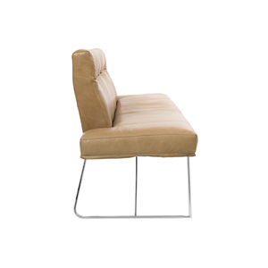 contemporary upholstered bench / fabric / steel / for public buildings