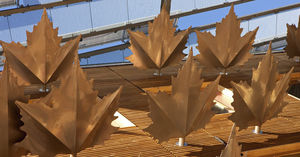 metal solar shading / for facades / swiveling
