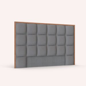 double bed headboard / contemporary / fabric / oak