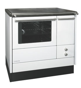wood range cooker / enameled / traditional