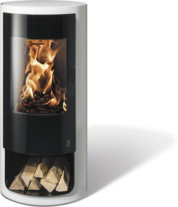 wood heating stove / contemporary / metal
