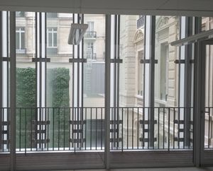 glass facade panel / building / solar control / laminated