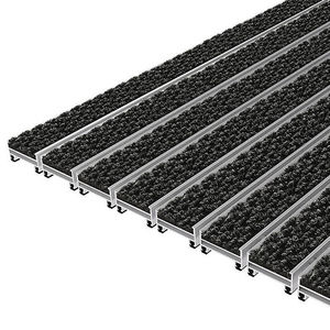 entrance mat for public buildings / aluminum / dust control / with profiles