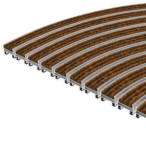 entrance mat for public buildings / rubber / aluminum / dust control