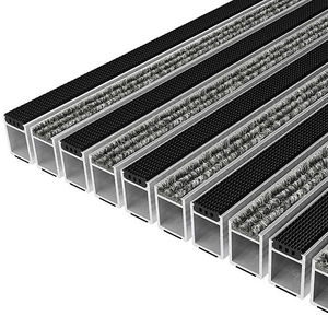 entrance mat for public buildings / rubber / aluminum / dust control