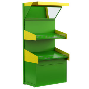 vertical shelving / produce / wooden