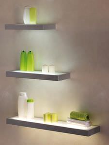 wall-mounted shelf / contemporary / aluminum / commercial