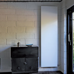 hot water radiator / metal / contemporary / rectangular