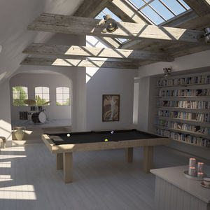contemporary pool table / convertible dining tables / commercial