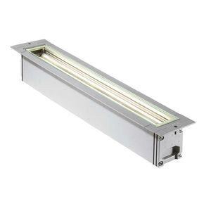 recessed floor light fixture / LED / fluorescent / linear