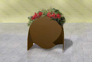 COR-TEN® steel planter / for public areas / contemporary
