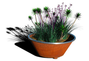 COR-TEN® steel planter / steel / conical / for public areas