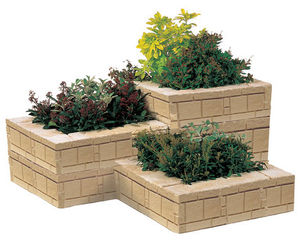 concrete planter / square / traditional