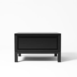contemporary bedside table / oak / American walnut / teak