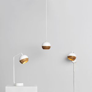 pendant lamp / contemporary / steel / oak