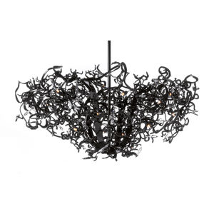 contemporary chandelier / steel / crystal / incandescent