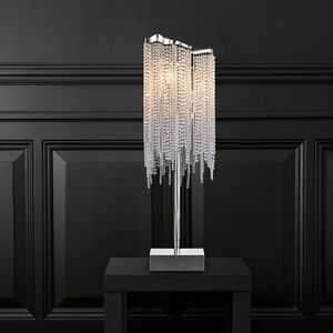 table lamp / contemporary / steel / crystal